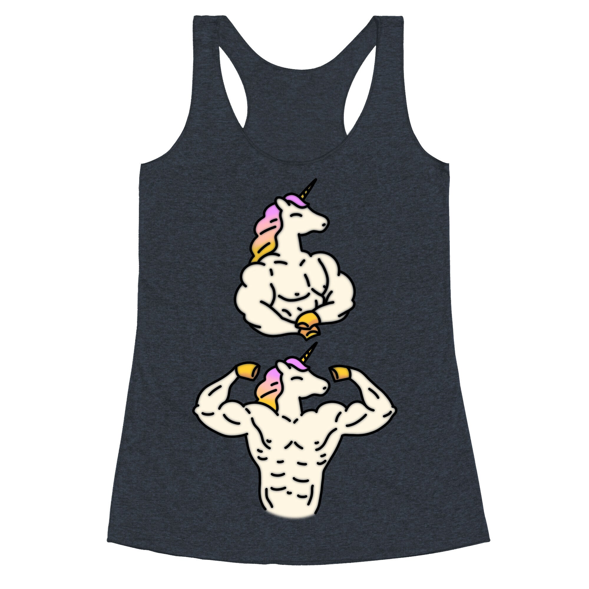 Majestic Buff Unicorn Racerback Tank